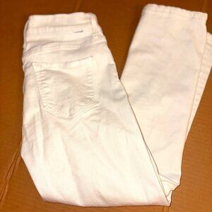 MOTHER The Mid Rise Dazzler Crop Fray - size 25 - Color: Cream Puffs